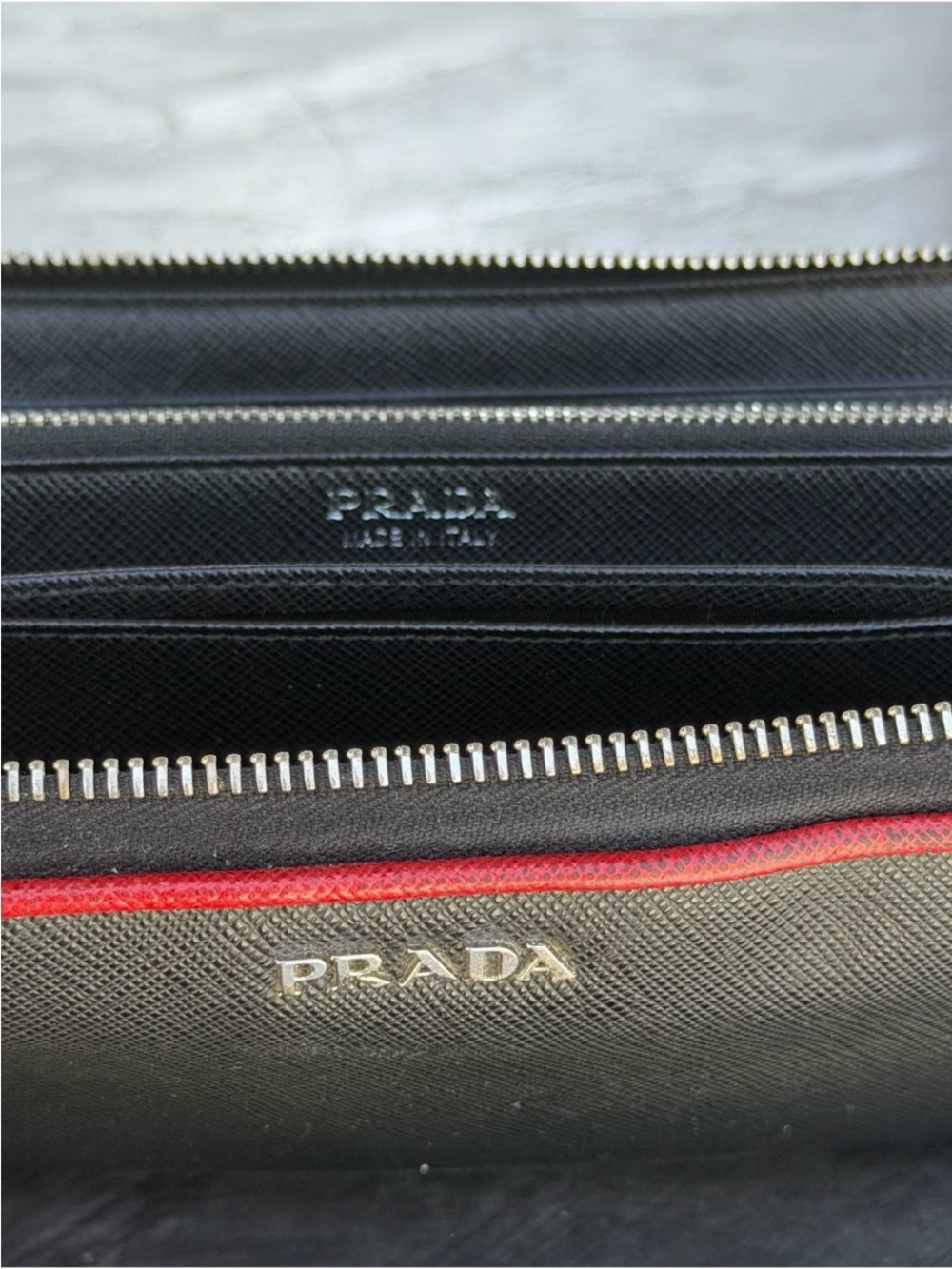 Prada Black Saffiano with Red Trim - Picture 5 of 9